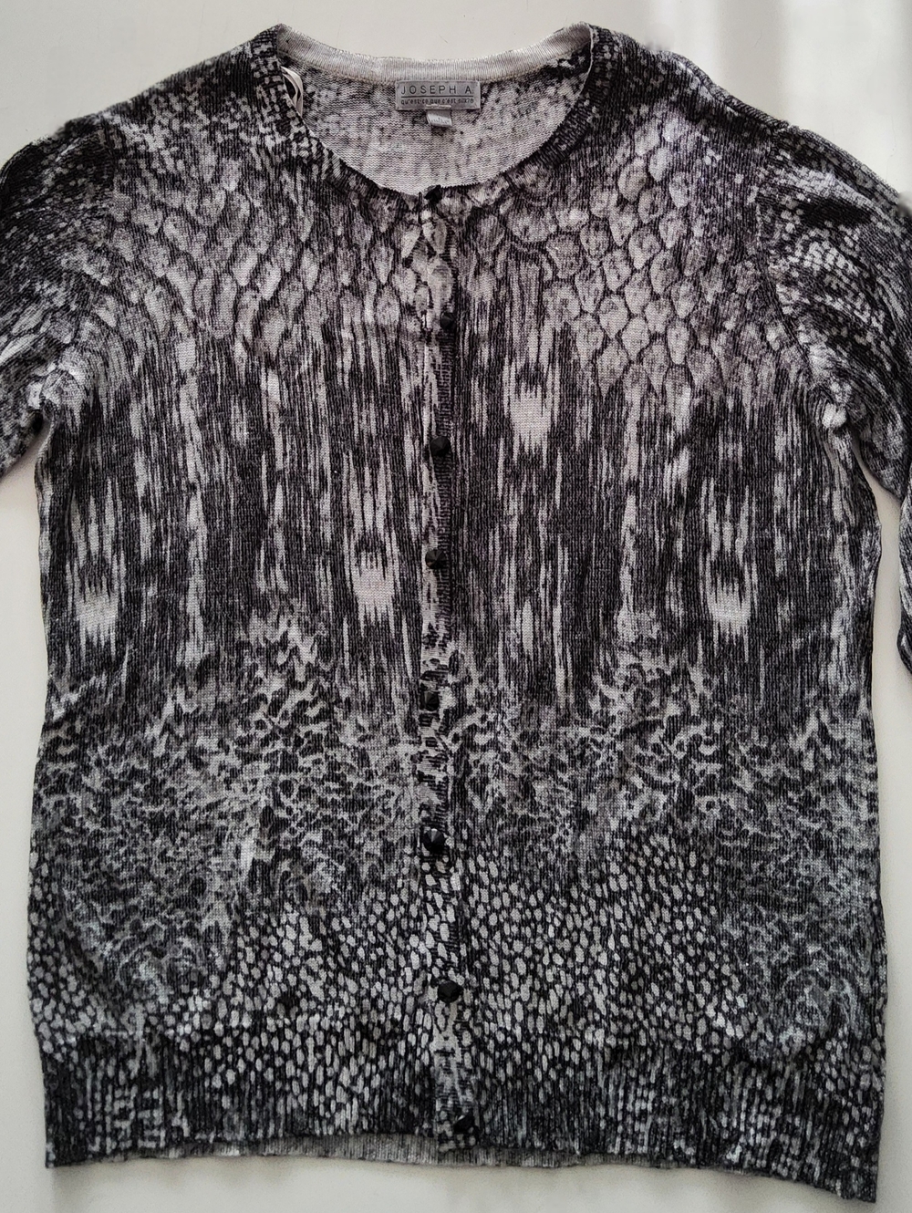 Joseph A. Metallic-Knit Cardigan, Women's Large